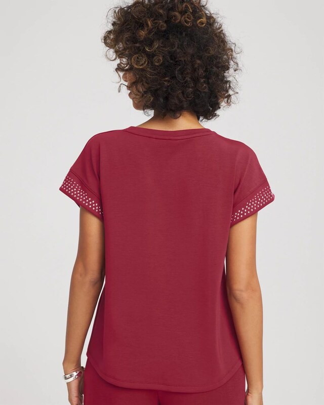 Zenergy Embellished Short-Sleeve Top - image 3